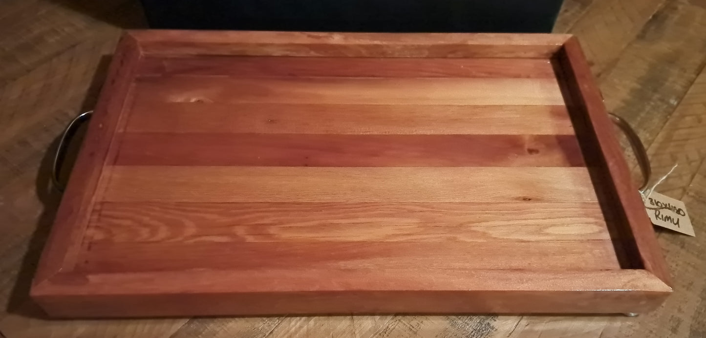 Rimu serving tray with sides