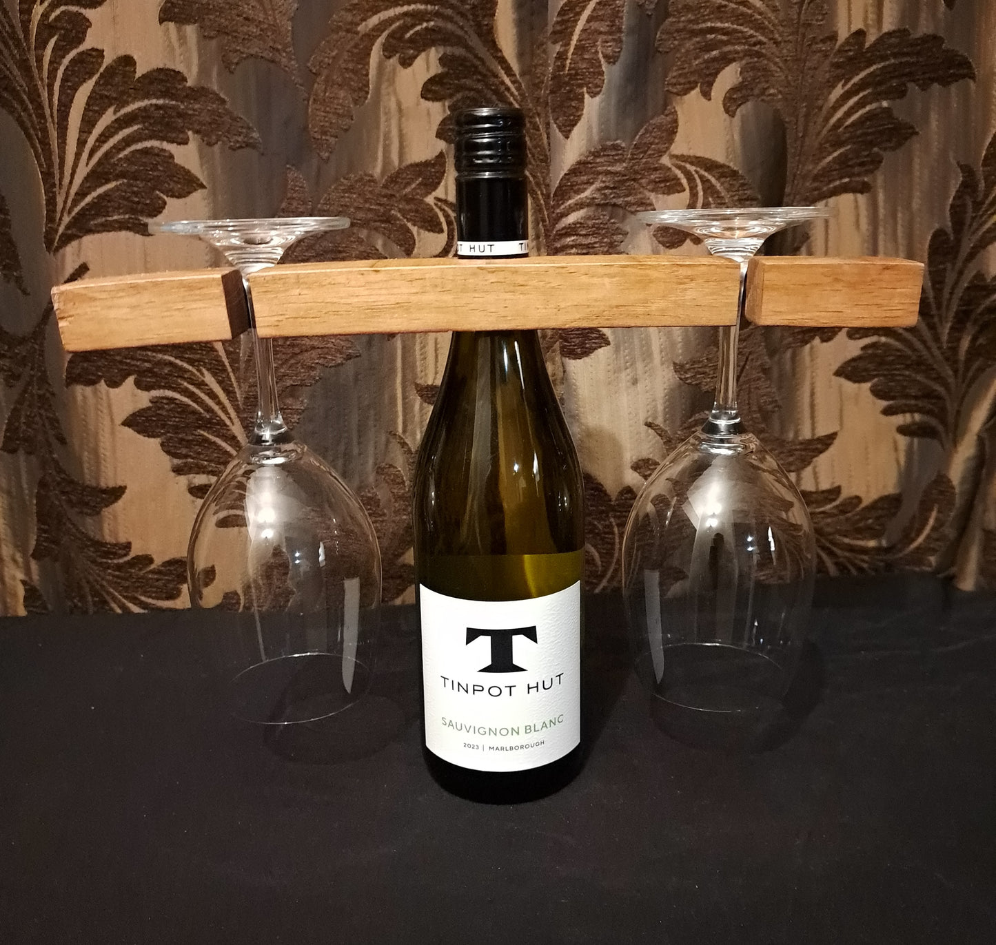 Wine glass & bottle holder