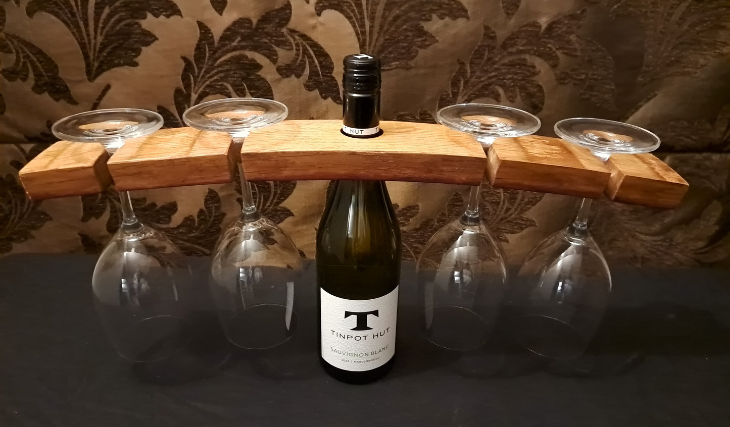 Wine glass & bottle holder