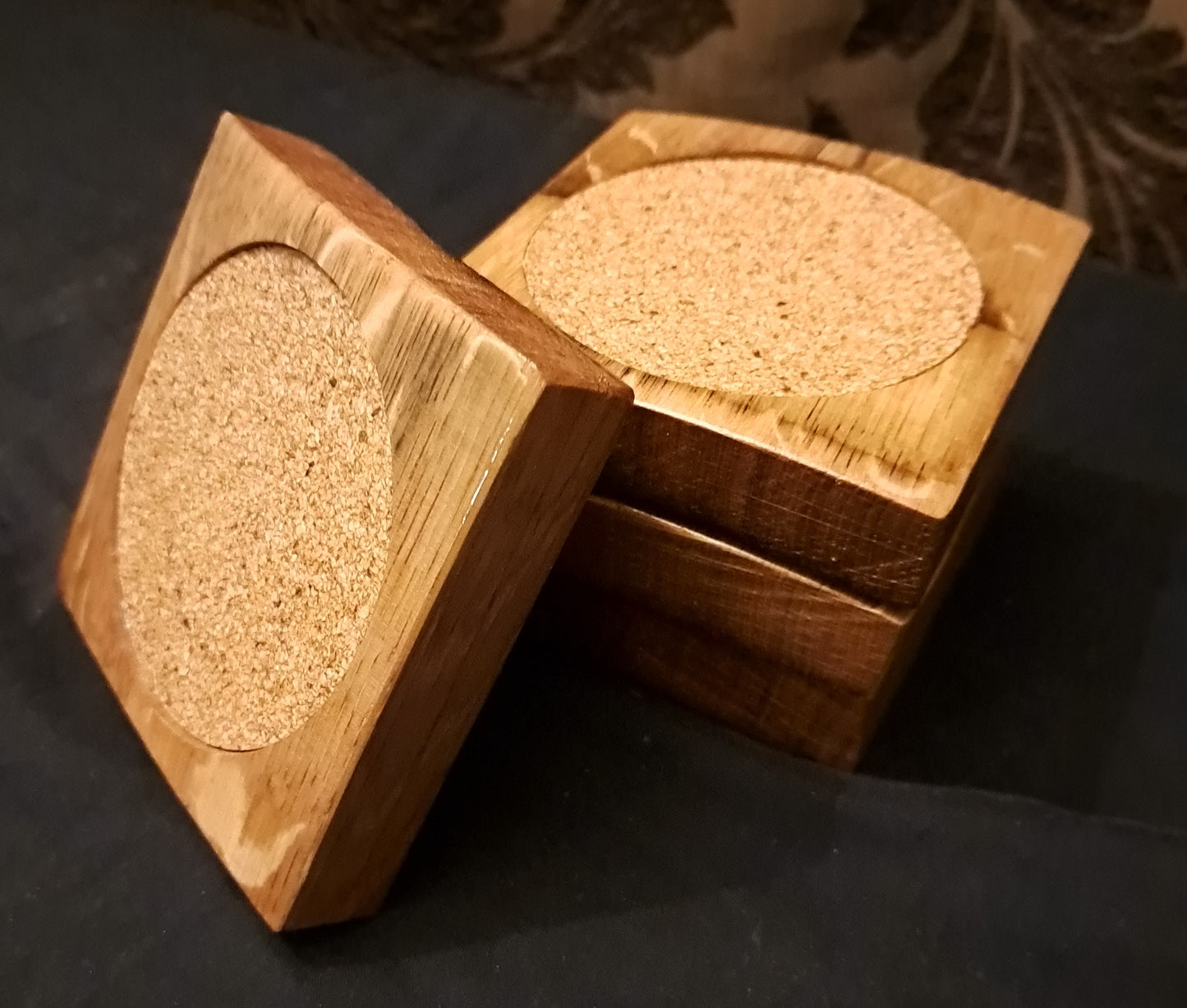 Wine barrel coaster