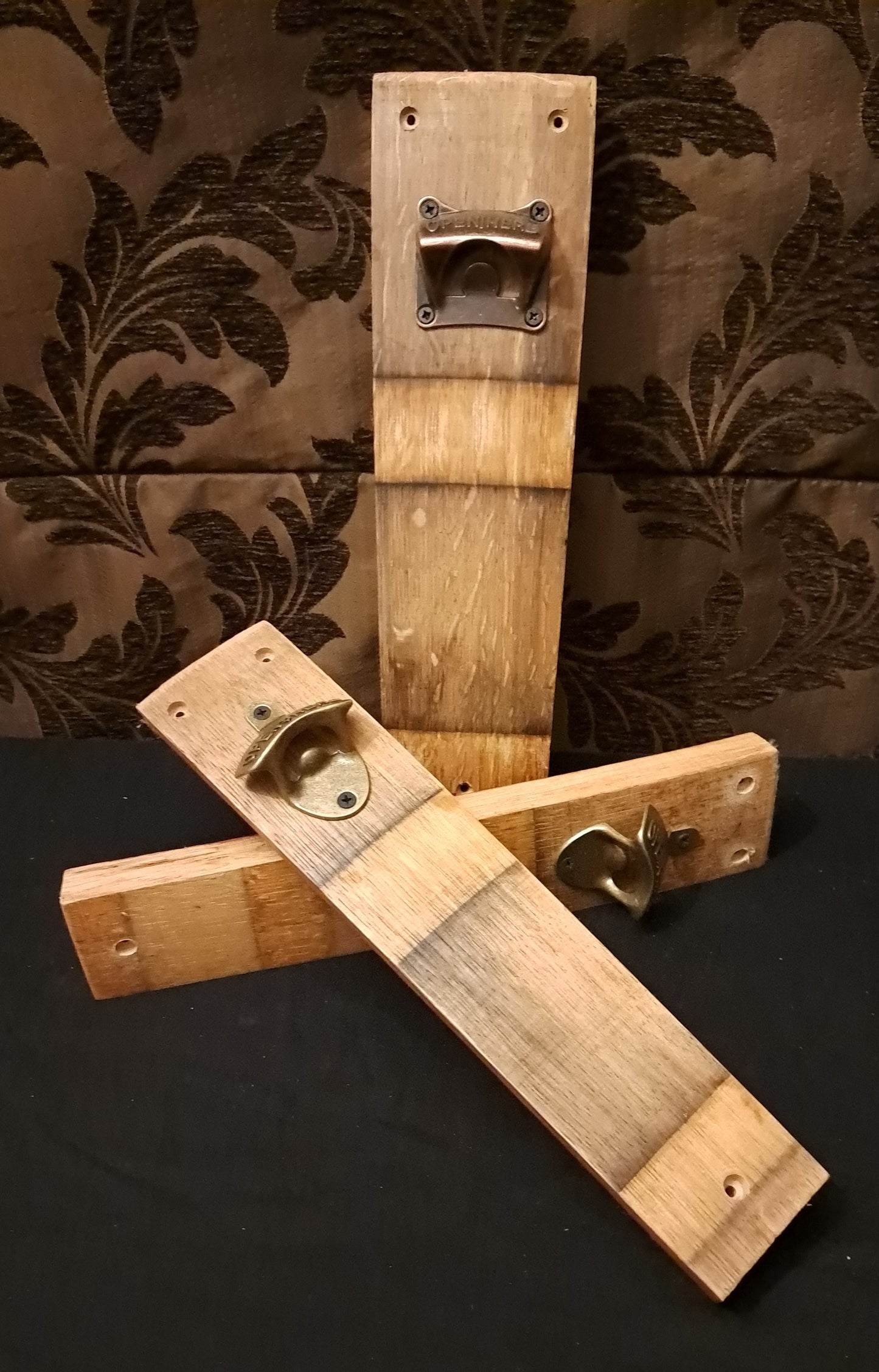 Wall mounted bottle opener